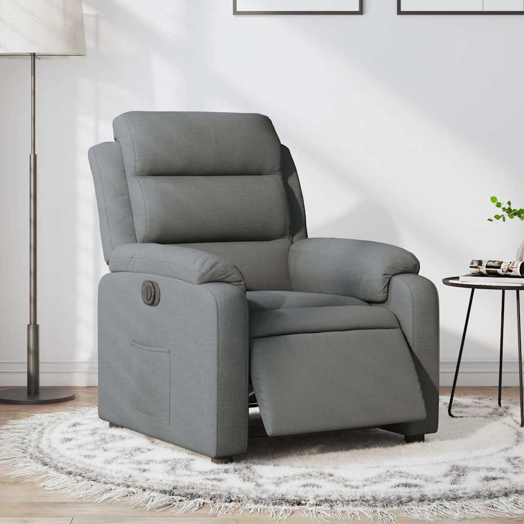 Fauteuil inclinable électrique Gris foncé Tissu - XIOS