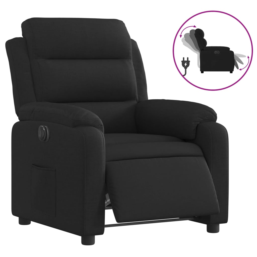 Fauteuil inclinable électrique Noir Tissu - XIOS