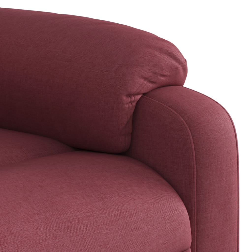 Fauteuil inclinable électrique Rouge bordeaux Tissu