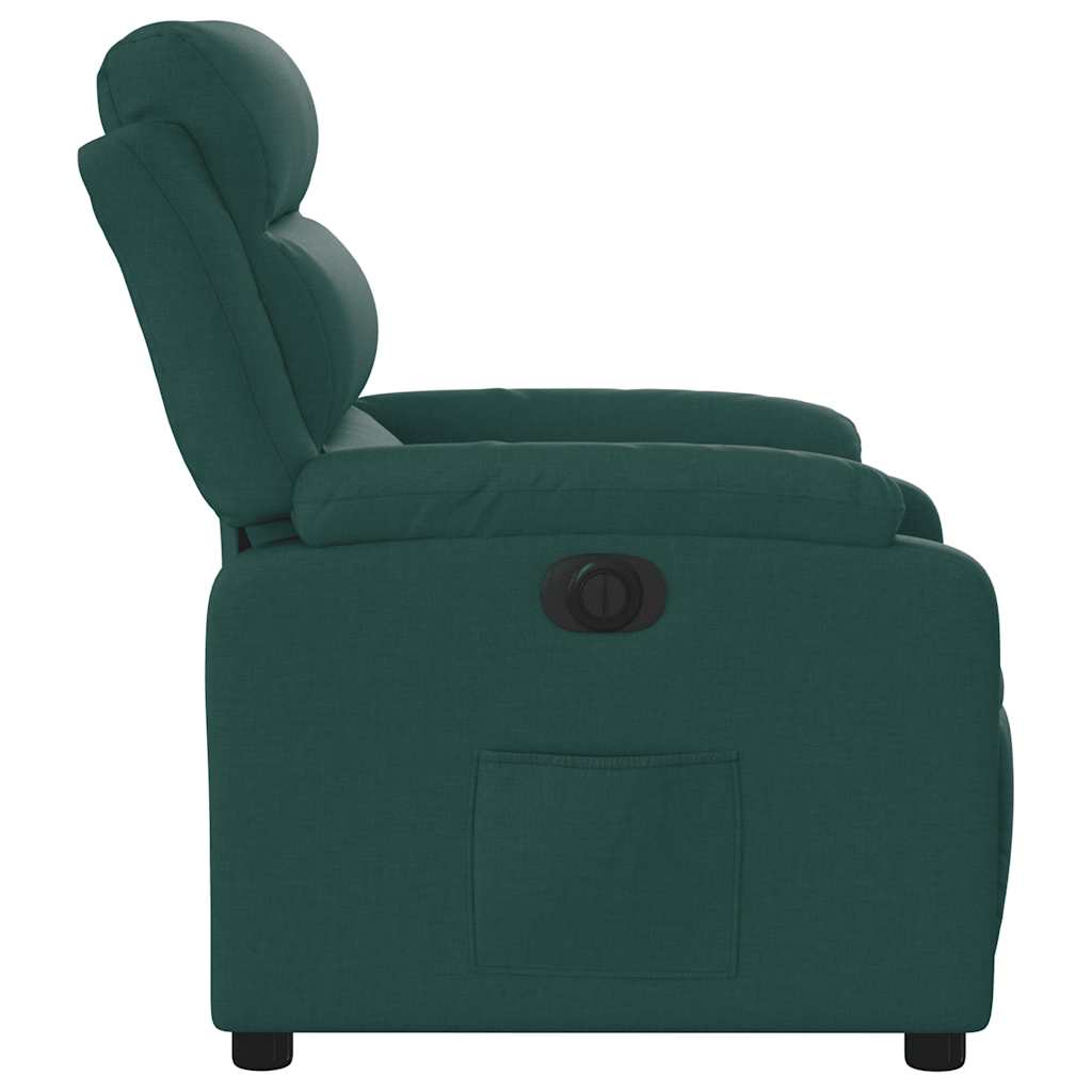 Fauteuil inclinable électrique Vert foncé Tissu - XIOS