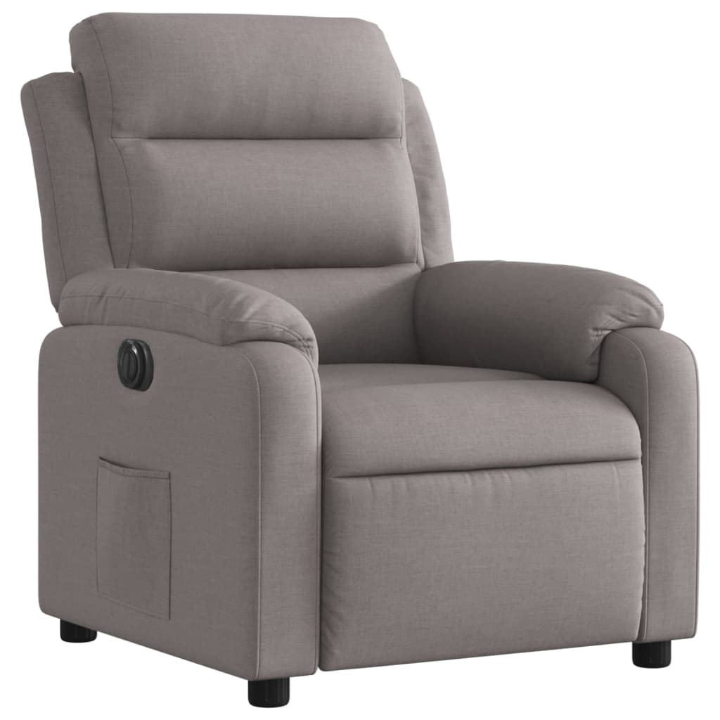 Fauteuil inclinable électrique Taupe Tissu