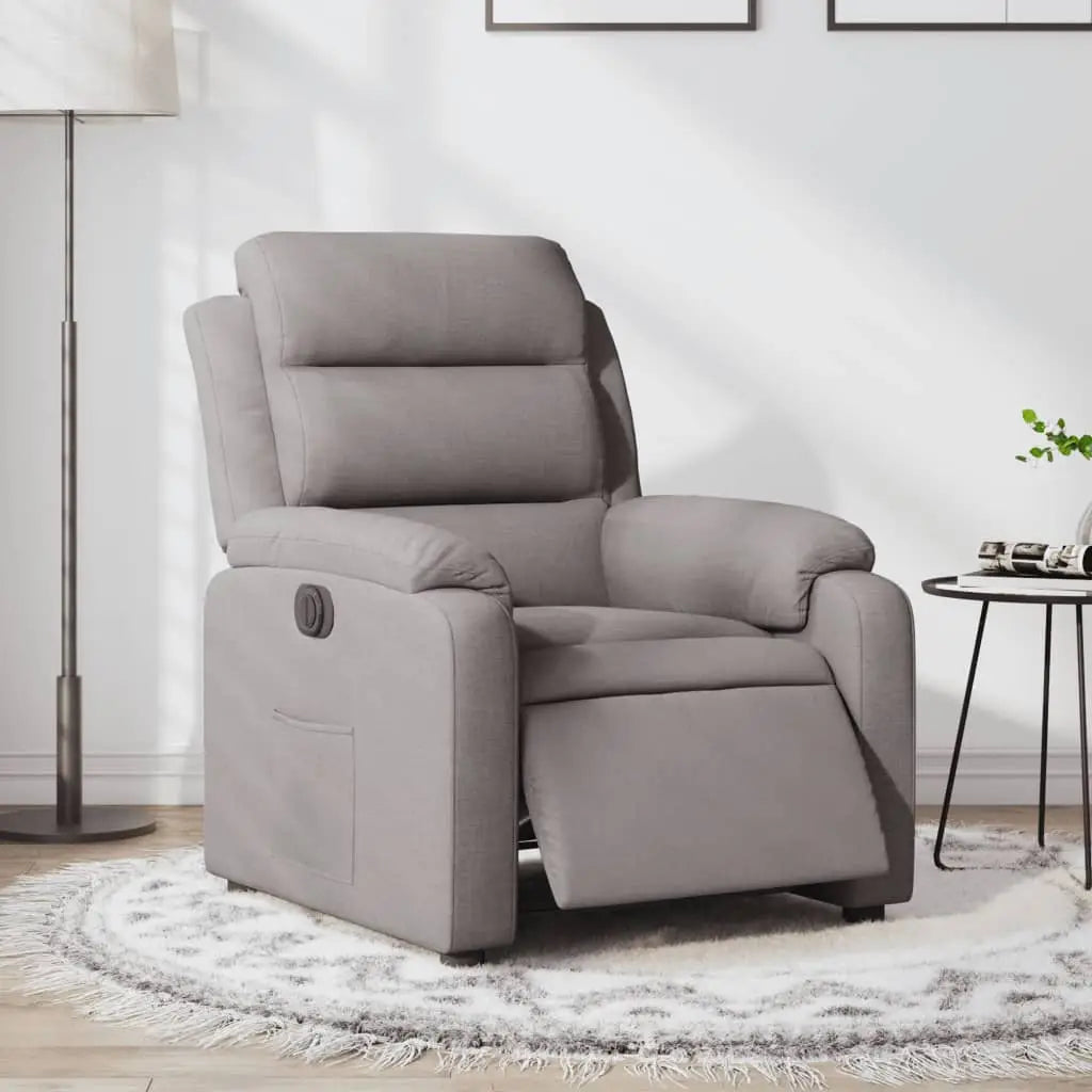 Fauteuil inclinable électrique Taupe Tissu - XIOS