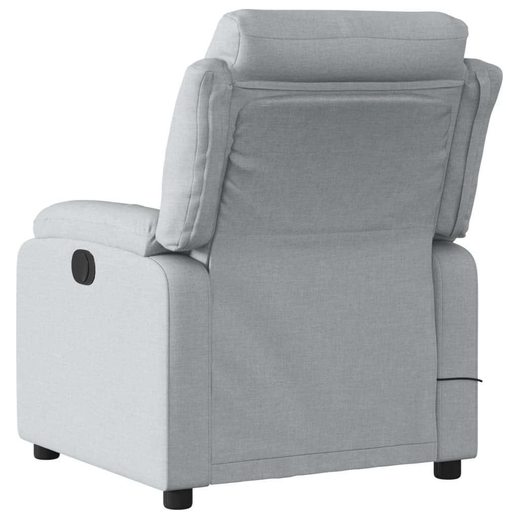 Fauteuil de massage inclinable électrique gris clair tissu - XIOS