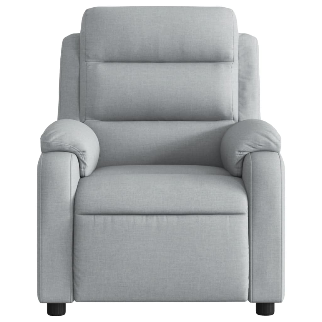 Fauteuil de massage inclinable électrique gris clair tissu - XIOS
