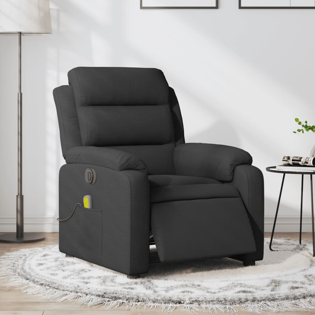 Fauteuil de massage inclinable électrique Noir Tissu - XIOS