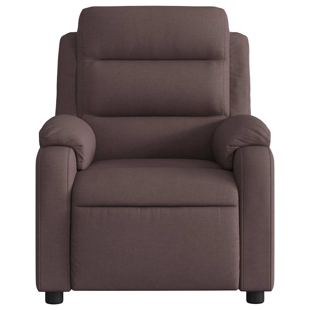 Fauteuil de massage inclinable électrique Marron foncé Tissu - XIOS