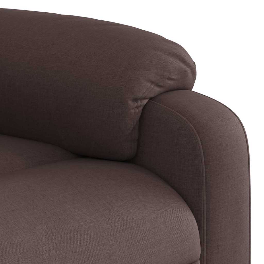 Fauteuil de massage inclinable électrique Marron foncé Tissu - XIOS