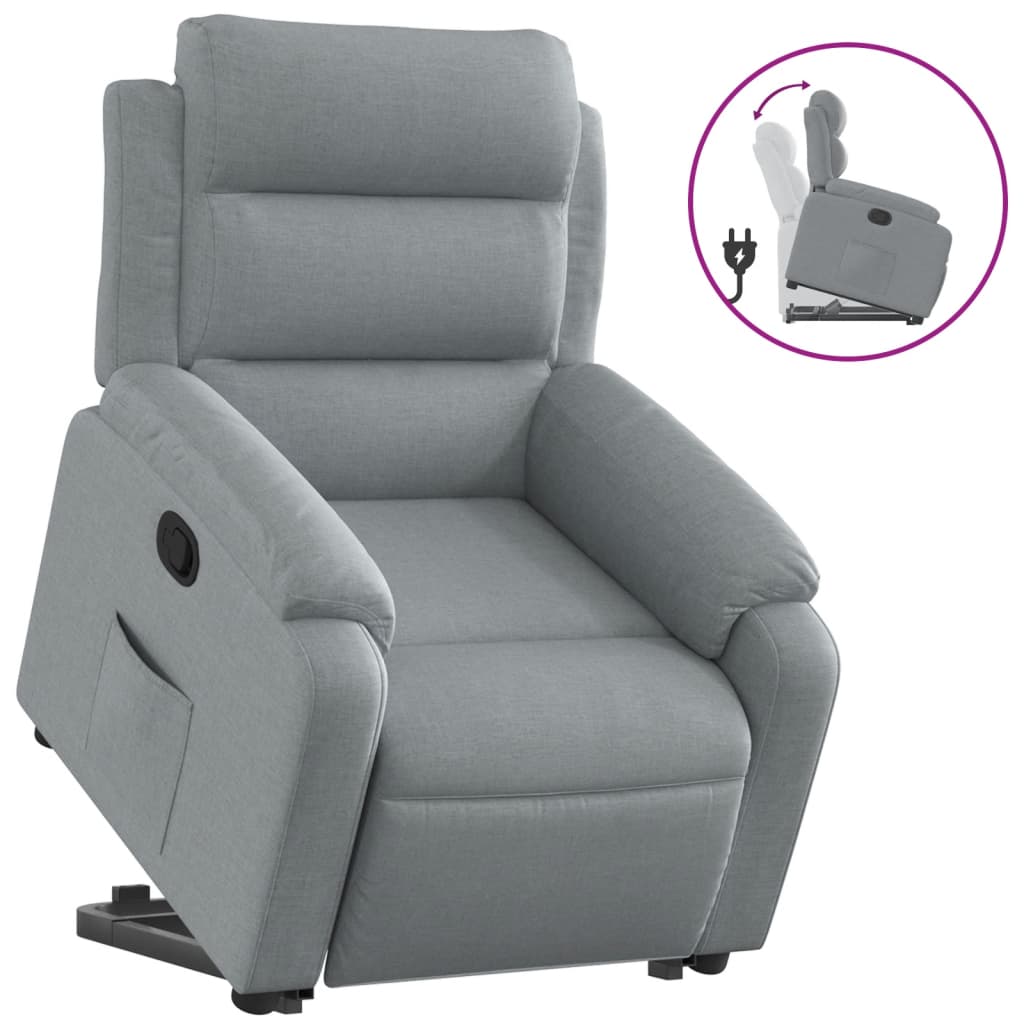 Fauteuil inclinable Gris clair Tissu - XIOS