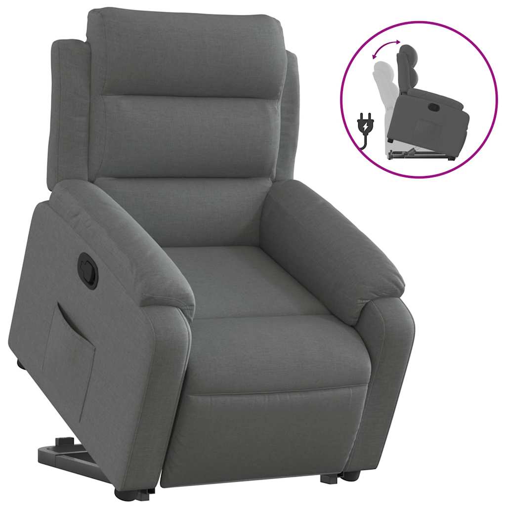 Fauteuil inclinable Gris foncé Tissu - XIOS