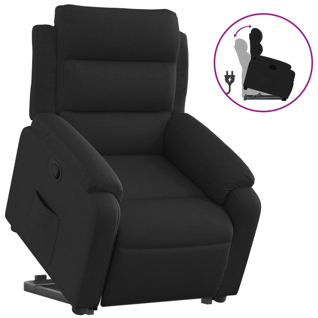 Fauteuil inclinable noir tissu - XIOS