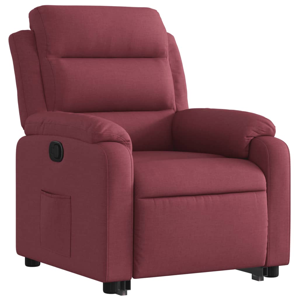 Fauteuil inclinable rouge bordeaux tissu - XIOS