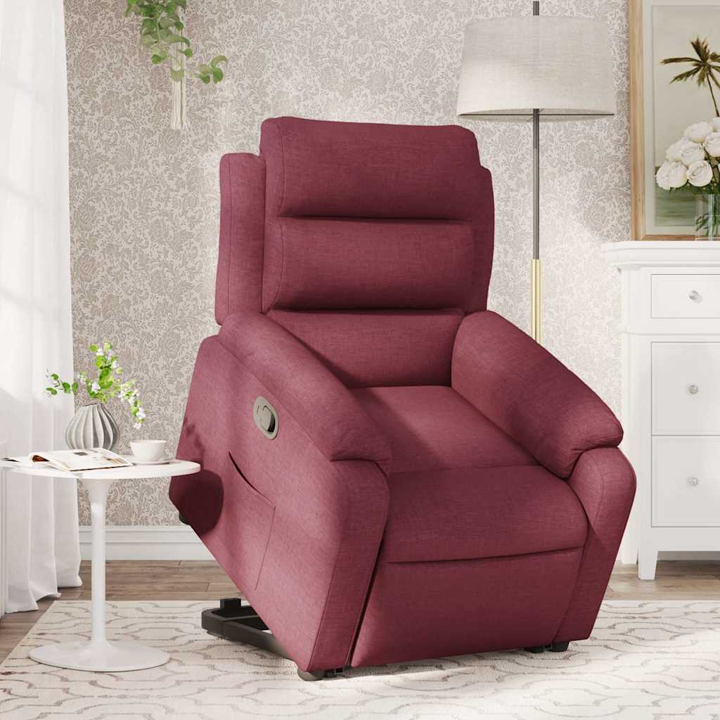 Fauteuil inclinable rouge bordeaux tissu - XIOS