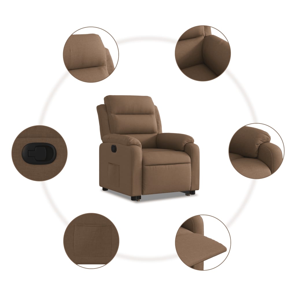 Fauteuil inclinable Marron Tissu - XIOS