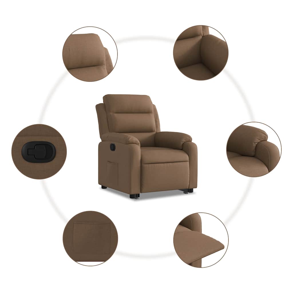 Fauteuil inclinable Marron Tissu - XIOS