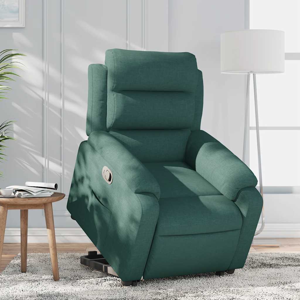 Fauteuil inclinable vert foncé tissu - XIOS