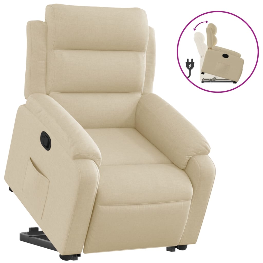 Fauteuil inclinable Crème Tissu - XIOS