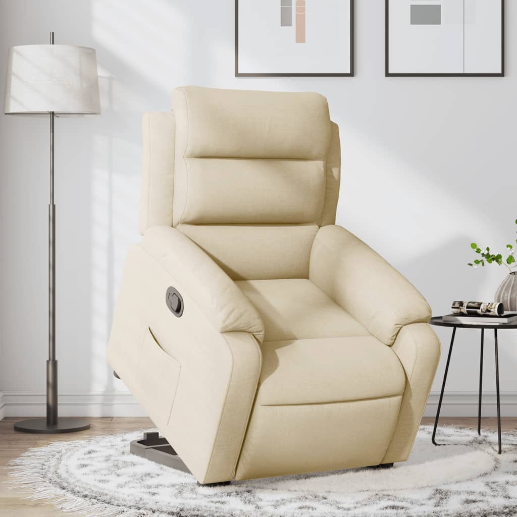 Fauteuil inclinable Crème Tissu - XIOS