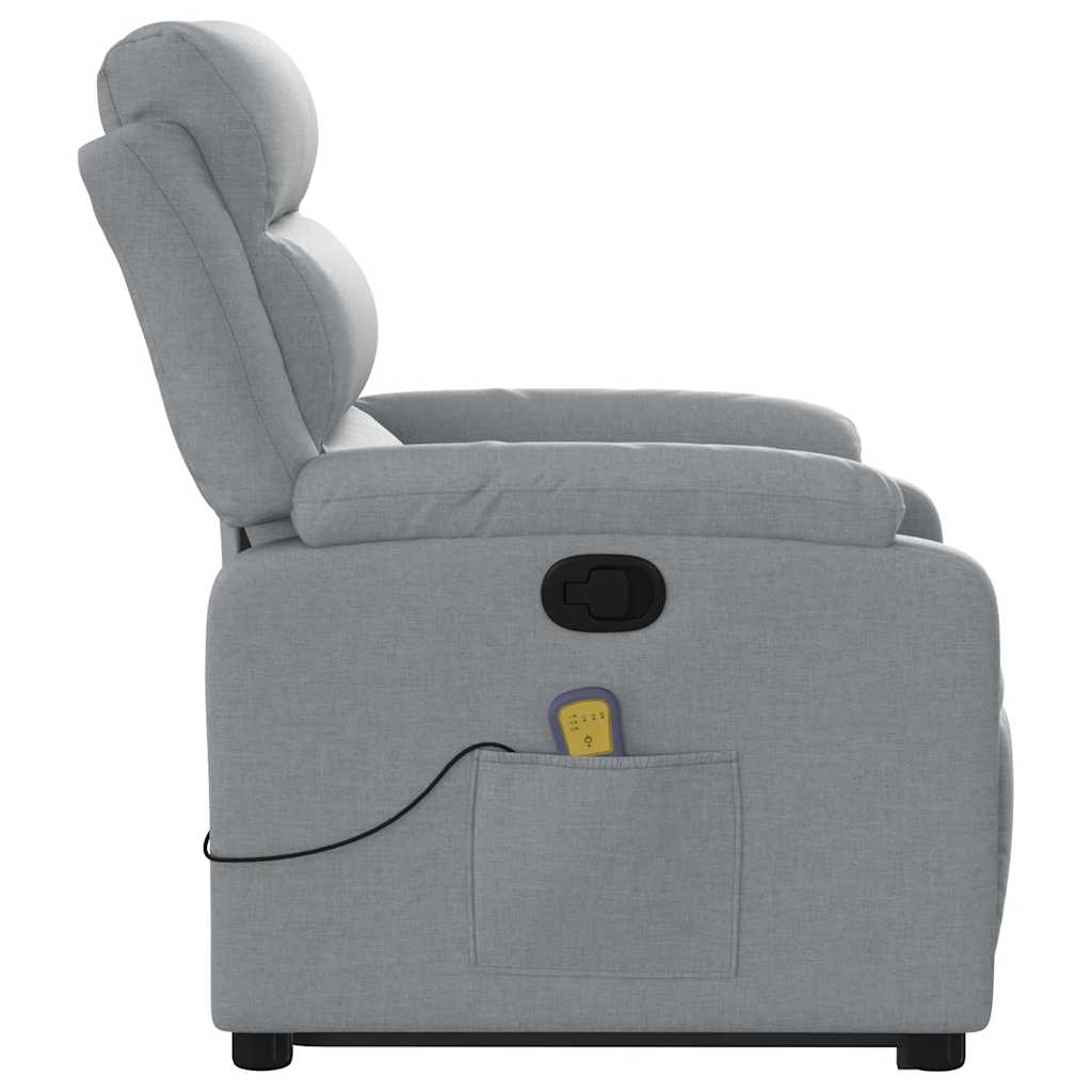 Fauteuil de massage inclinable Gris clair Tissu - XIOS