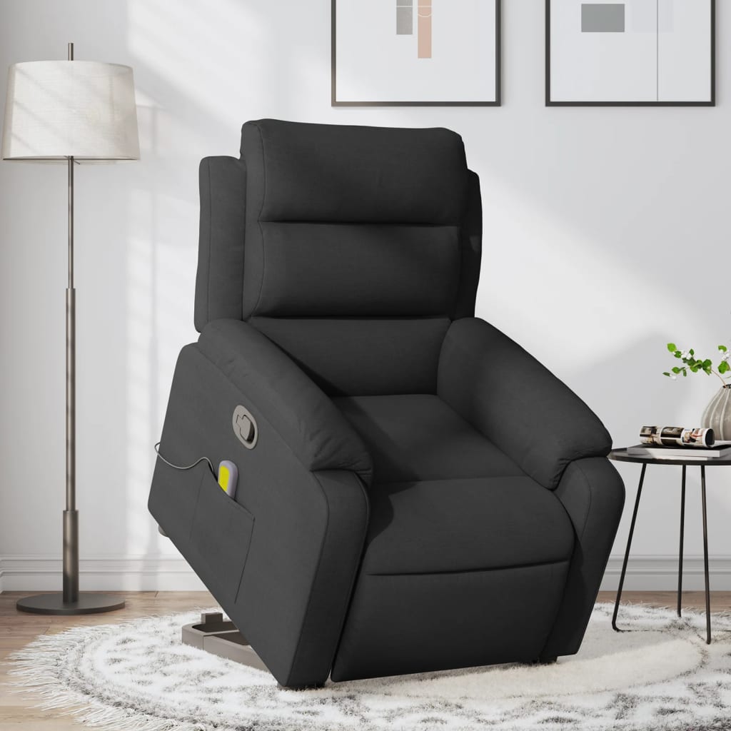Fauteuil de massage inclinable Noir Tissu - XIOS