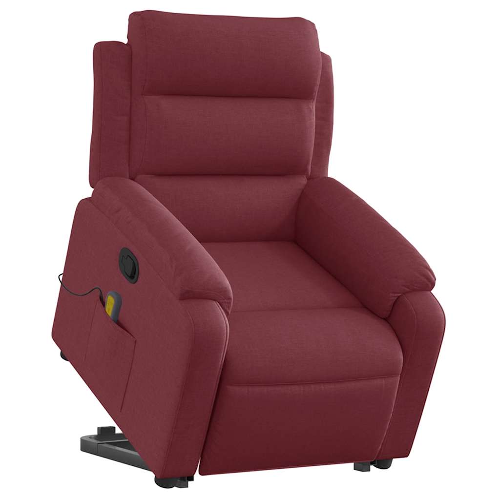 Fauteuil inclinable de massage Rouge bordeaux Tissu - XIOS