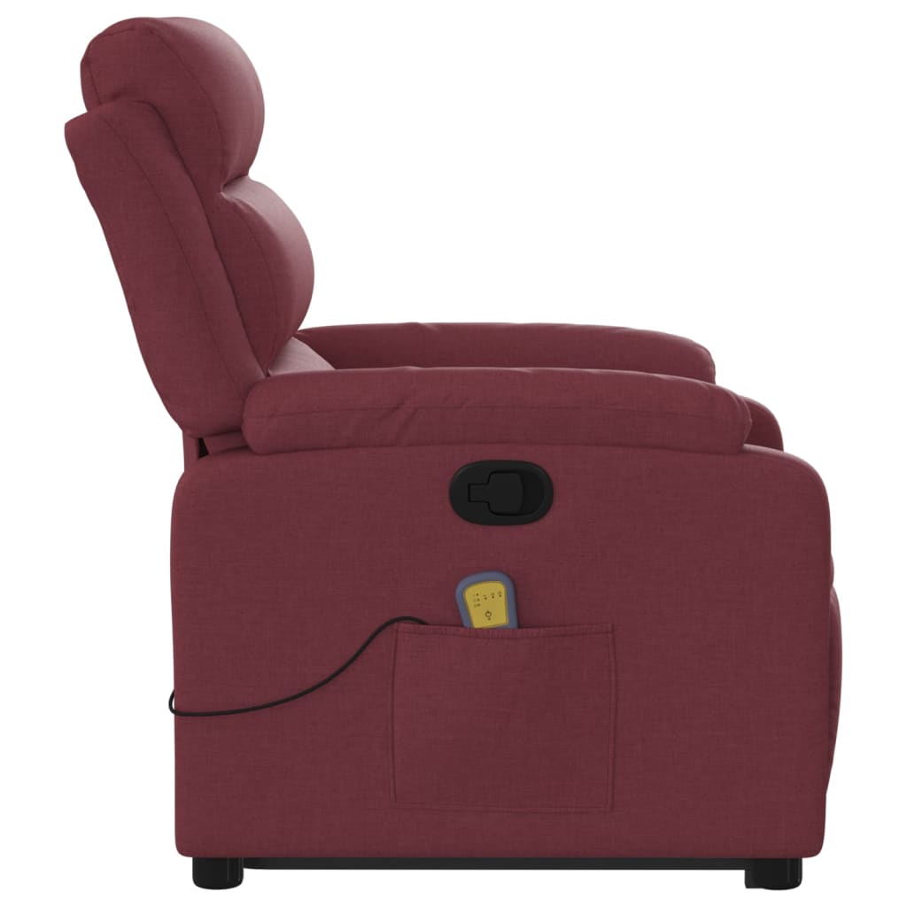 Fauteuil inclinable de massage Rouge bordeaux Tissu - XIOS