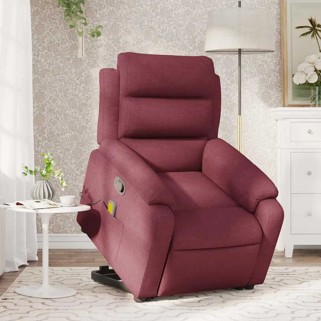 Fauteuil inclinable de massage Rouge bordeaux Tissu - XIOS