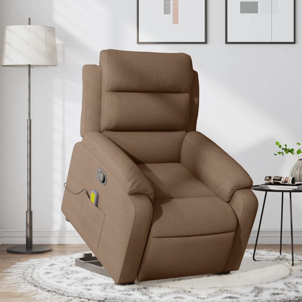 Fauteuil de massage inclinable Marron Tissu - XIOS