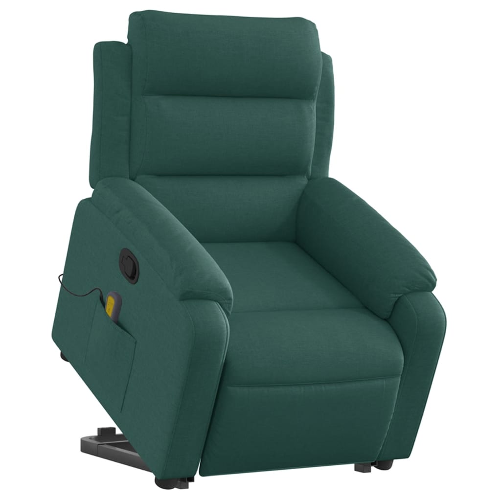 Fauteuil inclinable de massage Vert foncé Tissu - XIOS