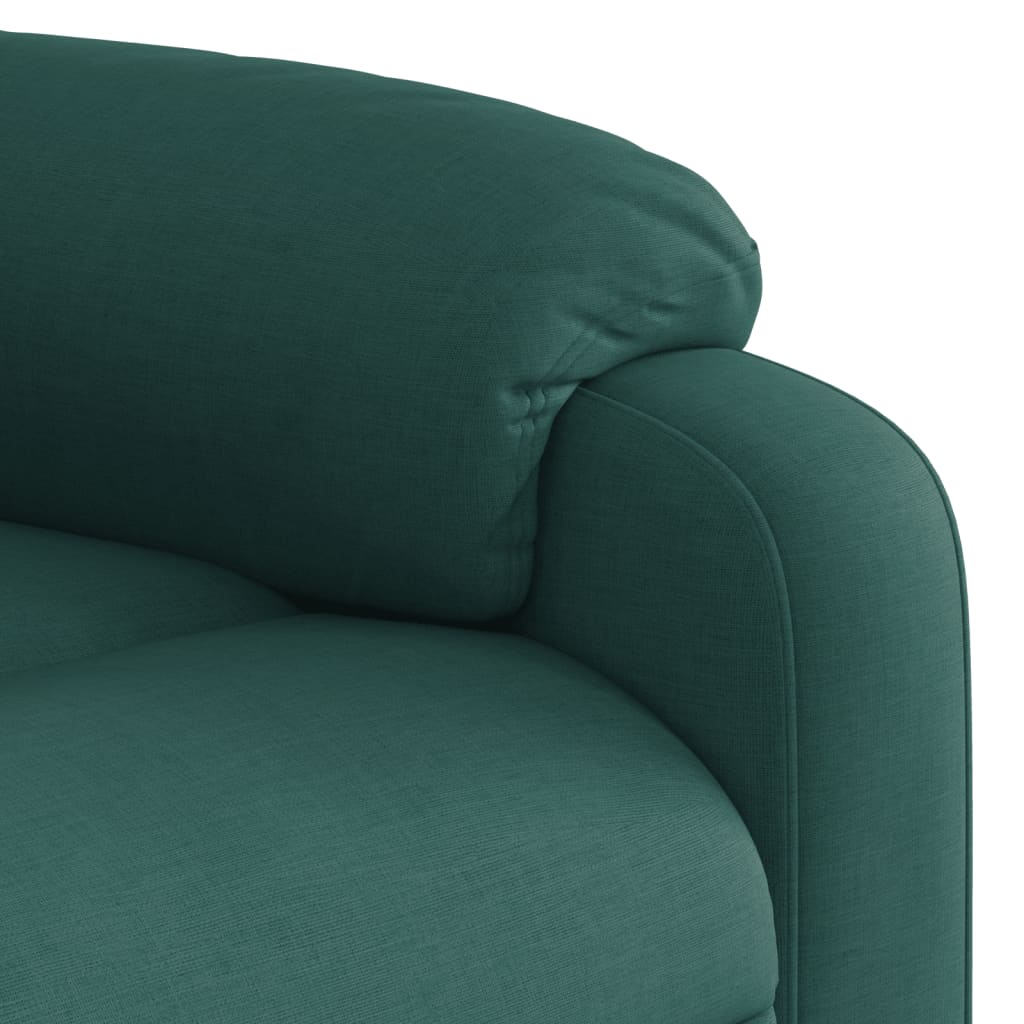 Fauteuil inclinable de massage Vert foncé Tissu - XIOS