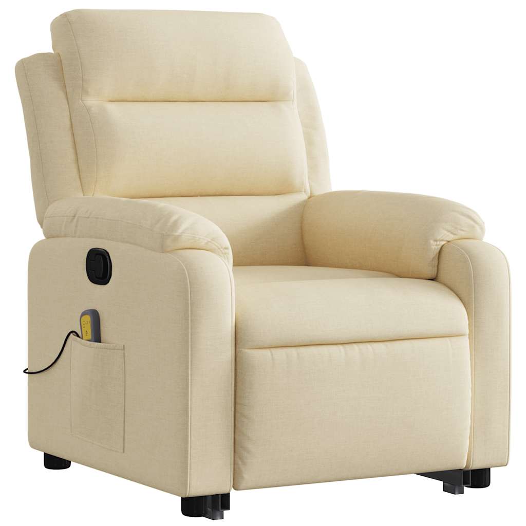 Fauteuil inclinable de massage Crème Tissu - XIOS