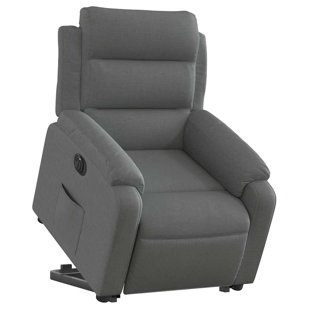Fauteuil inclinable électrique gris foncé tissu - XIOS