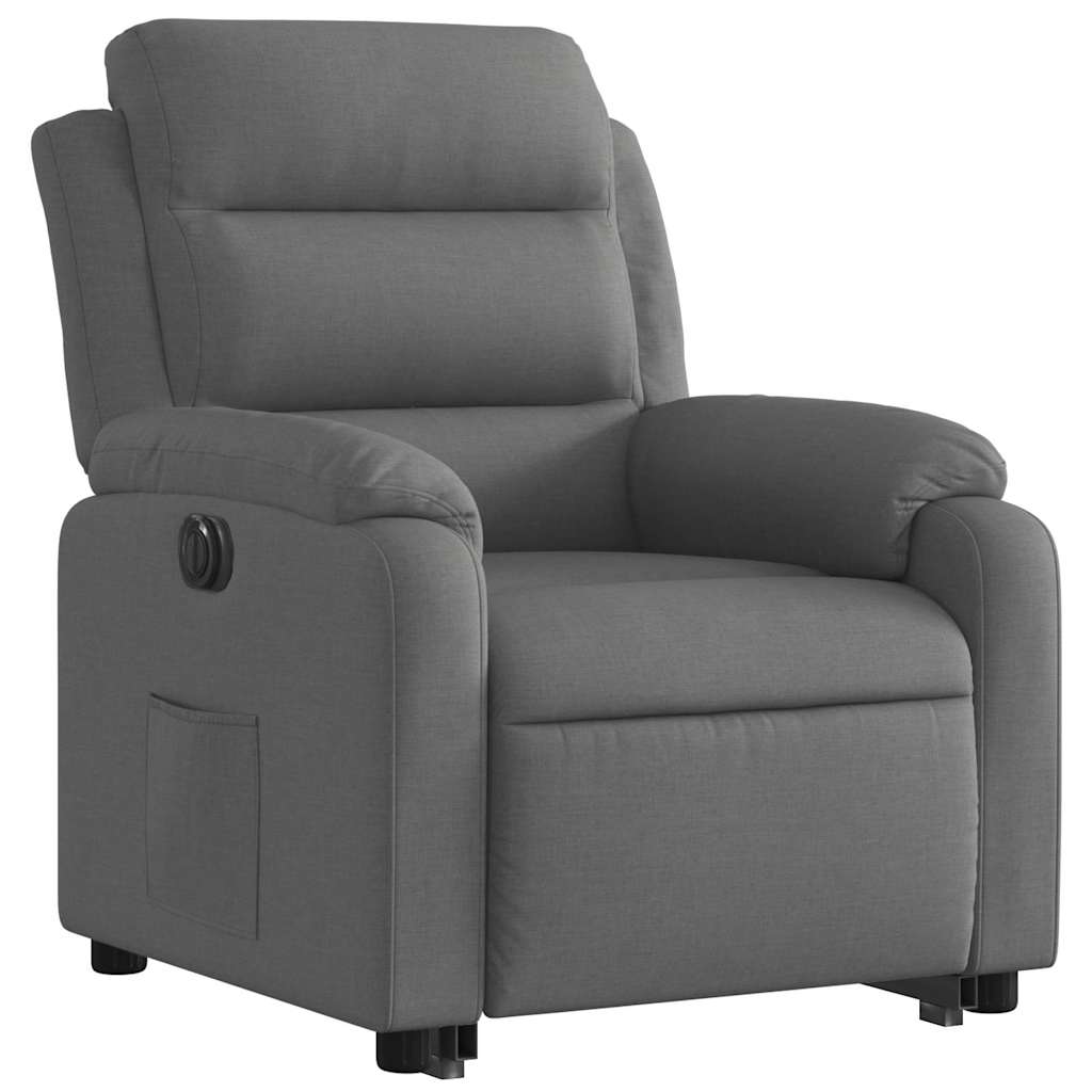 Fauteuil inclinable électrique gris foncé tissu