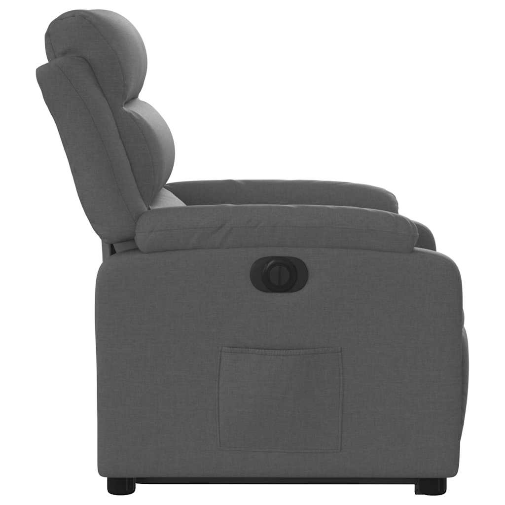 Fauteuil inclinable électrique gris foncé tissu