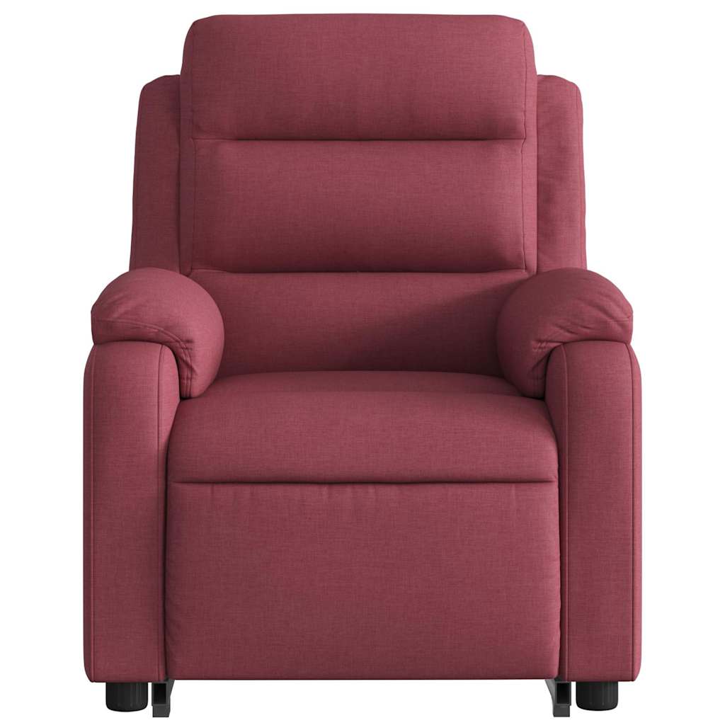 Fauteuil inclinable électrique rouge bordeaux tissu