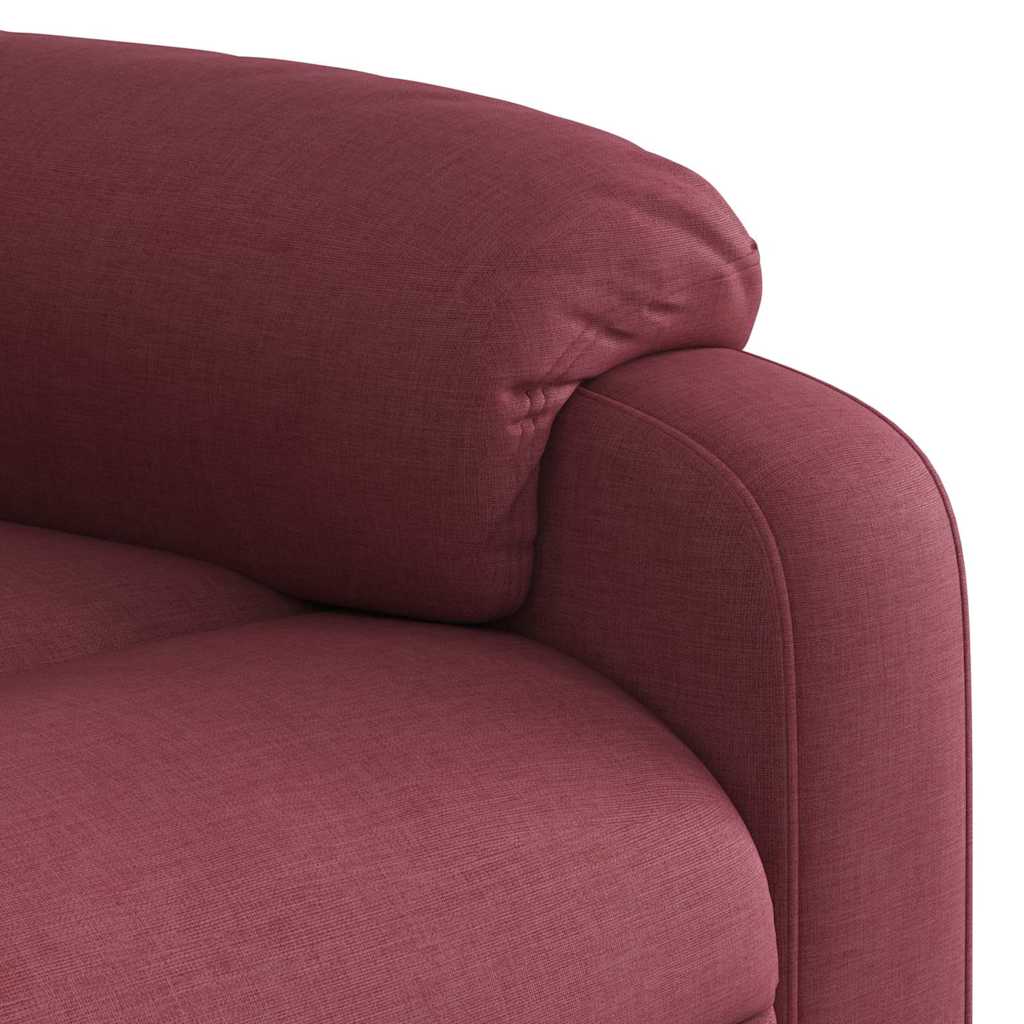 Fauteuil inclinable électrique rouge bordeaux tissu