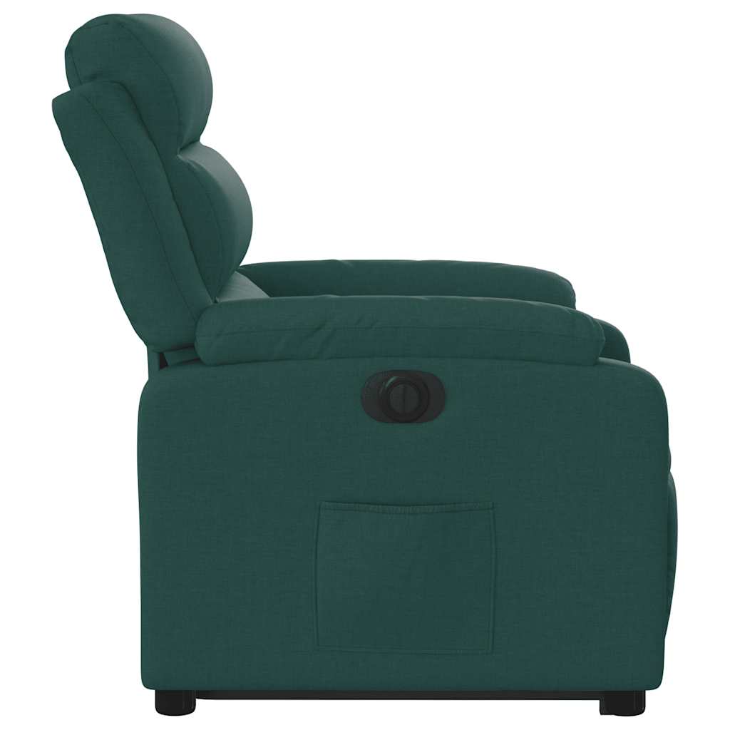 Fauteuil inclinable électrique vert foncé tissu - XIOS
