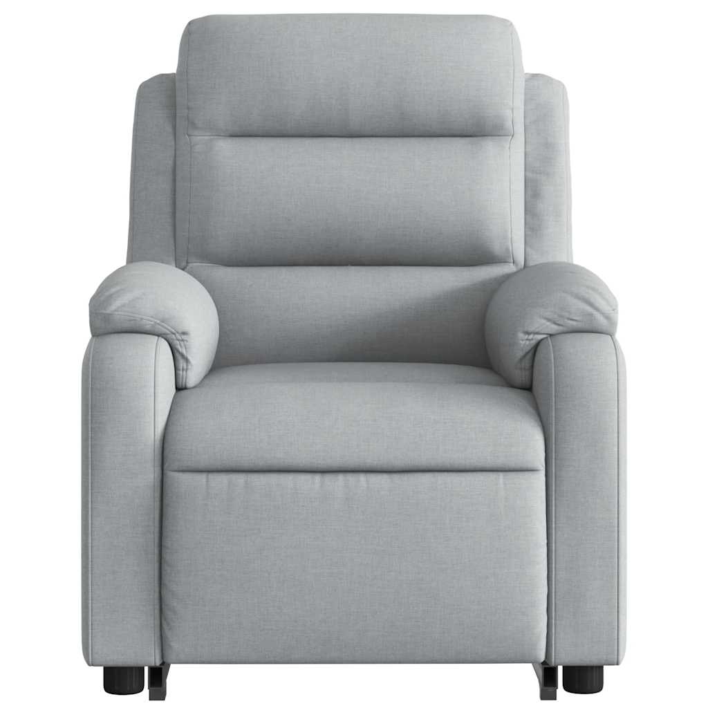 Fauteuil inclinable de massage électrique Gris clair Tissu