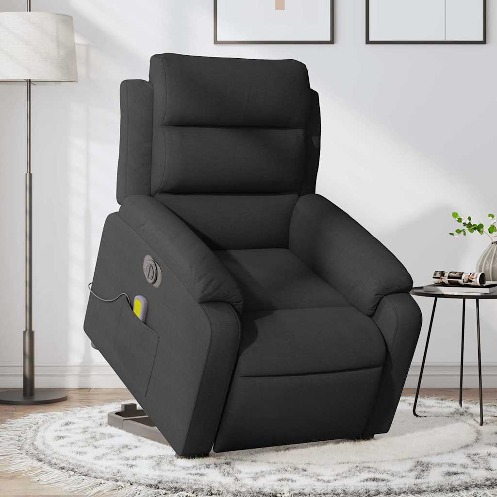 Fauteuil inclinable de massage électrique Noir Tissu - XIOS