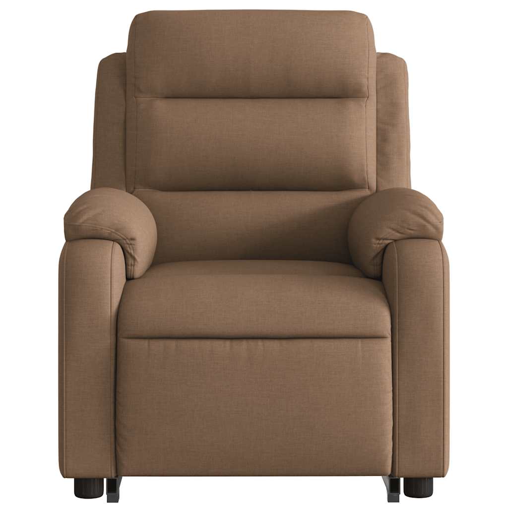 Fauteuil inclinable de massage électrique Marron Tissu