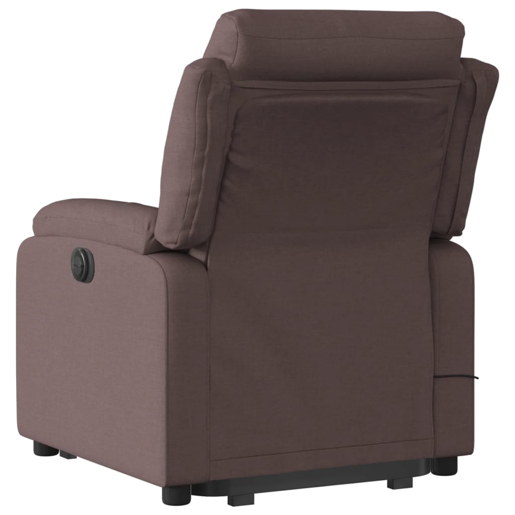 Fauteuil inclinable de massage électrique Marron foncé Tissu - XIOS