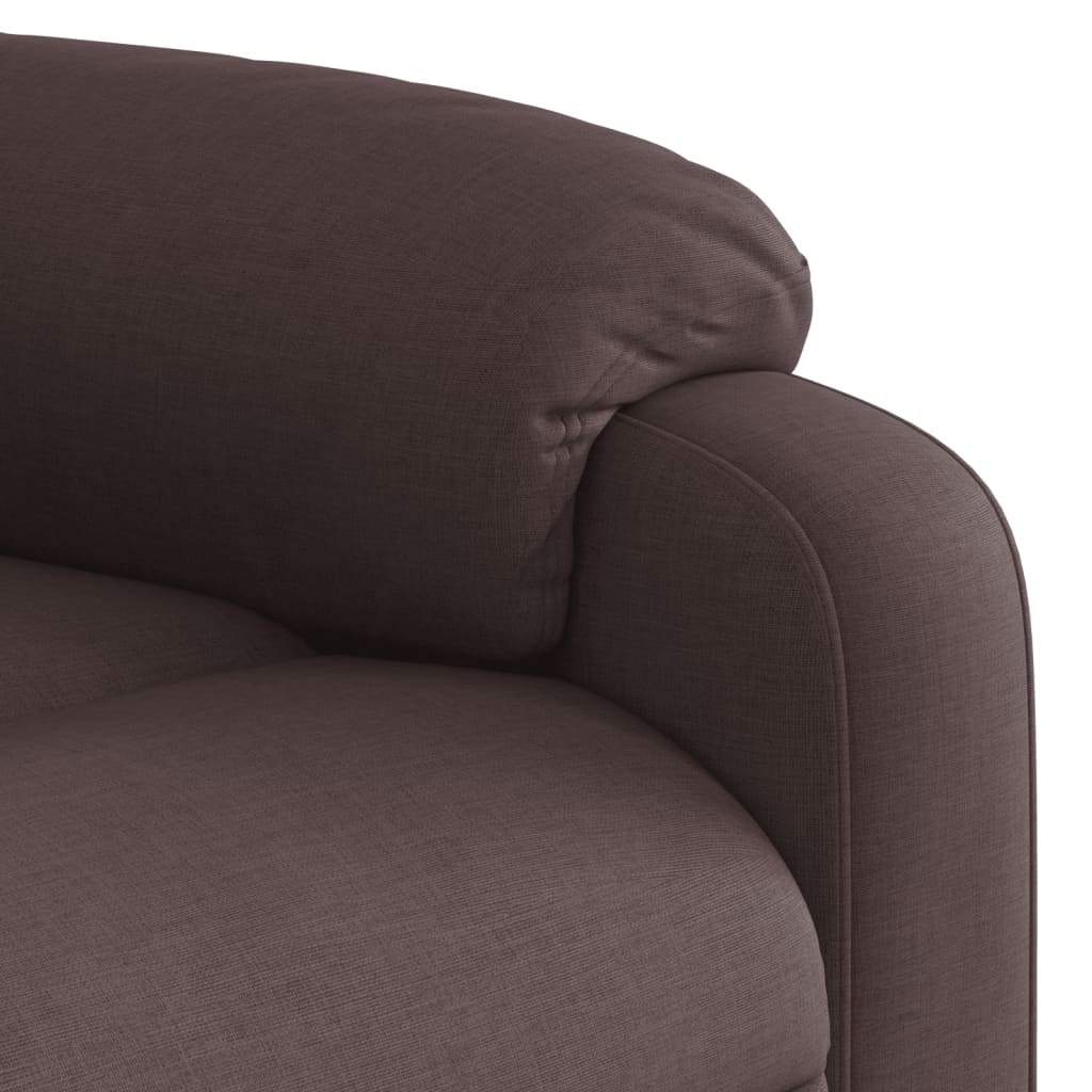 Fauteuil inclinable de massage électrique Marron foncé Tissu - XIOS
