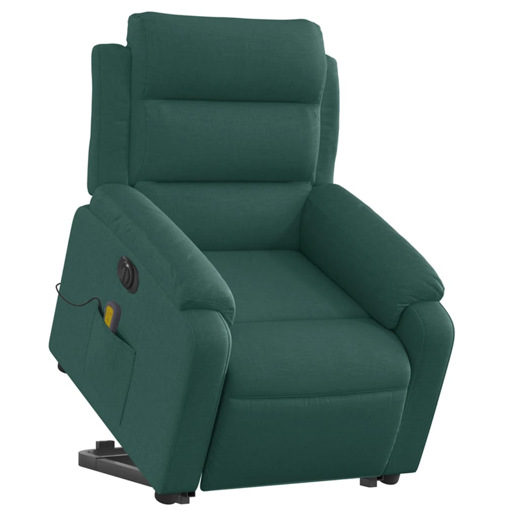 Fauteuil inclinable de massage électrique Vert foncé Tissu - XIOS
