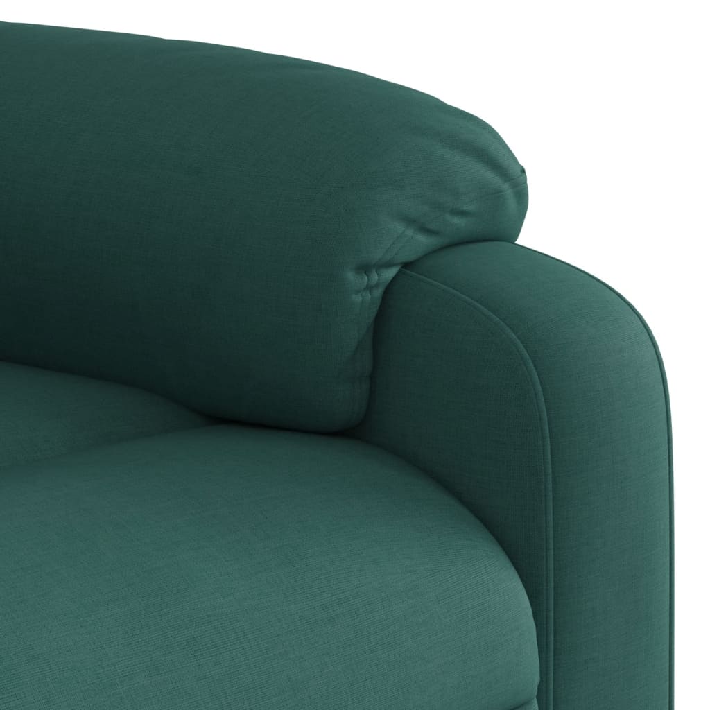 Fauteuil inclinable de massage électrique Vert foncé Tissu - XIOS