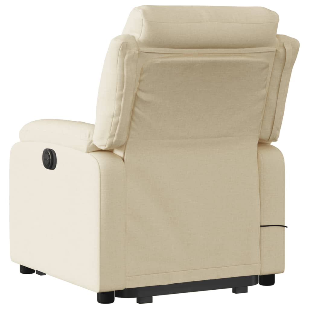 Fauteuil inclinable de massage électrique Crème Tissu - XIOS