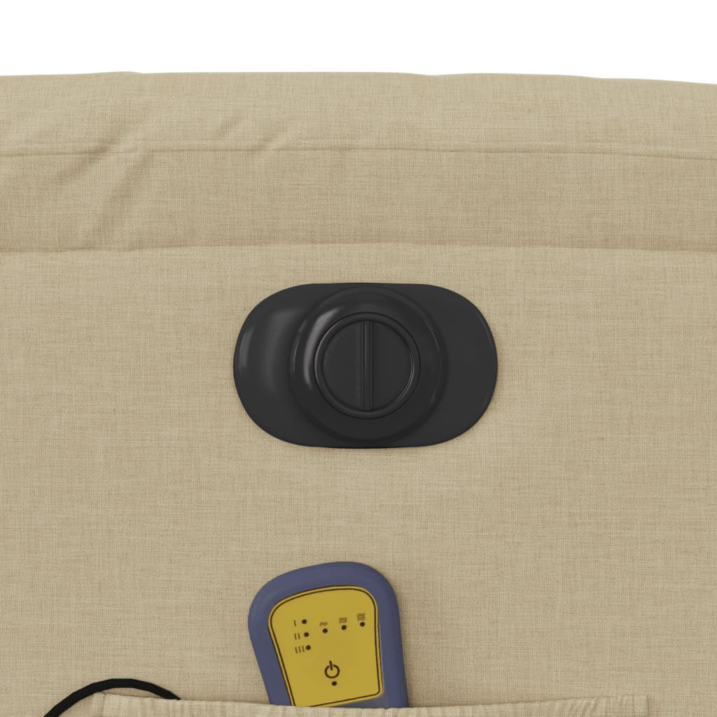 Fauteuil inclinable de massage électrique Crème Tissu - XIOS