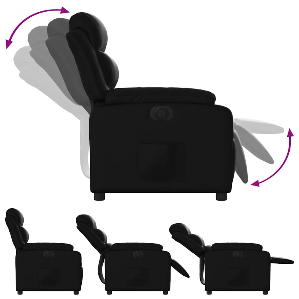 Fauteuil inclinable électrique Noir Similicuir - XIOS