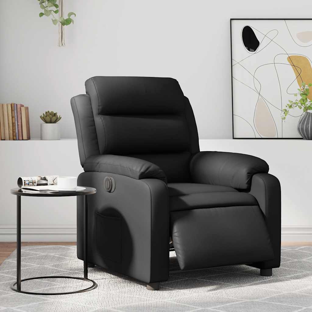 Fauteuil inclinable électrique Noir Similicuir - XIOS