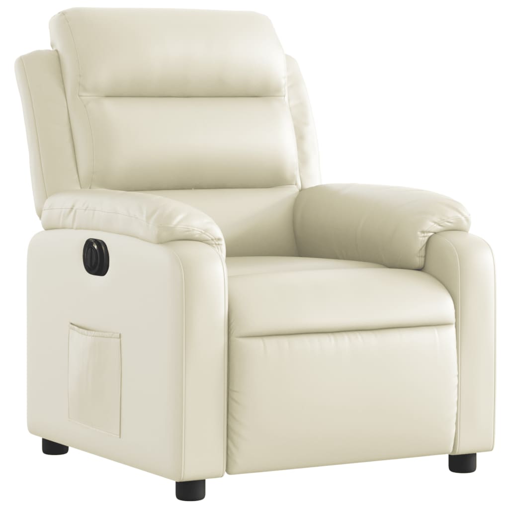 Fauteuil inclinable électrique Crème Similicuir - XIOS