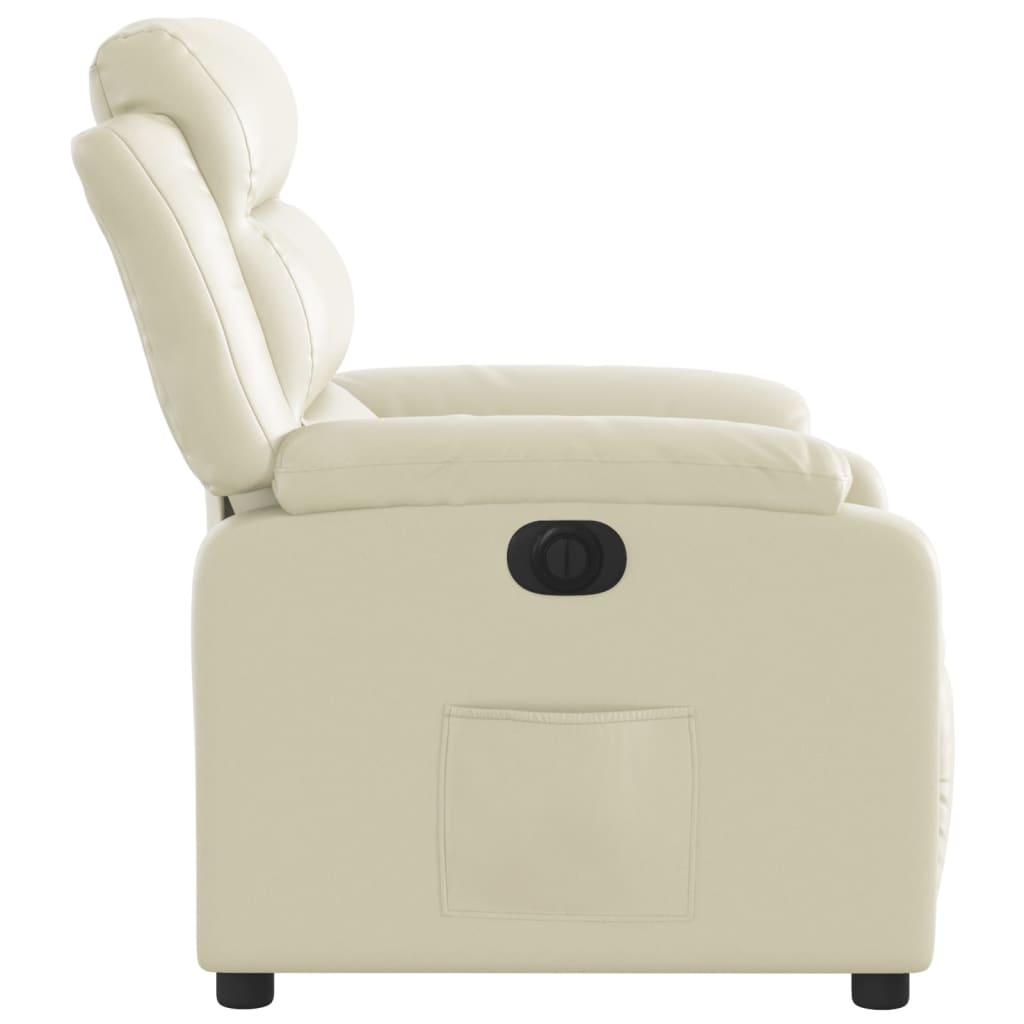 Fauteuil inclinable électrique Crème Similicuir - XIOS