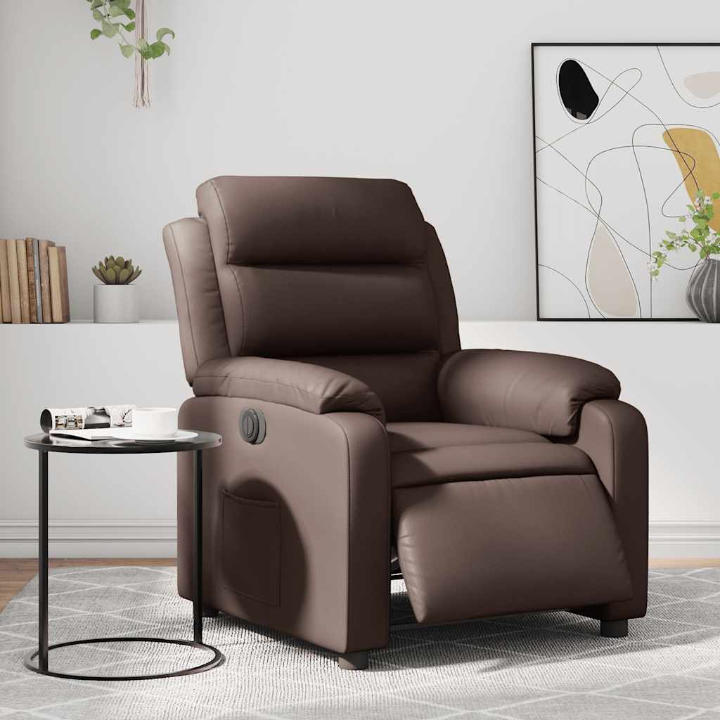 Fauteuil inclinable électrique Marron Similicuir - XIOS